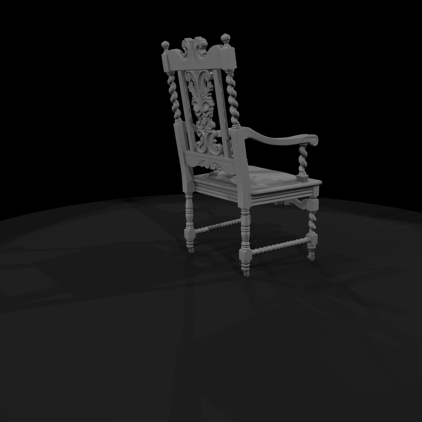 Victorian Carved Wooden Dining Chair