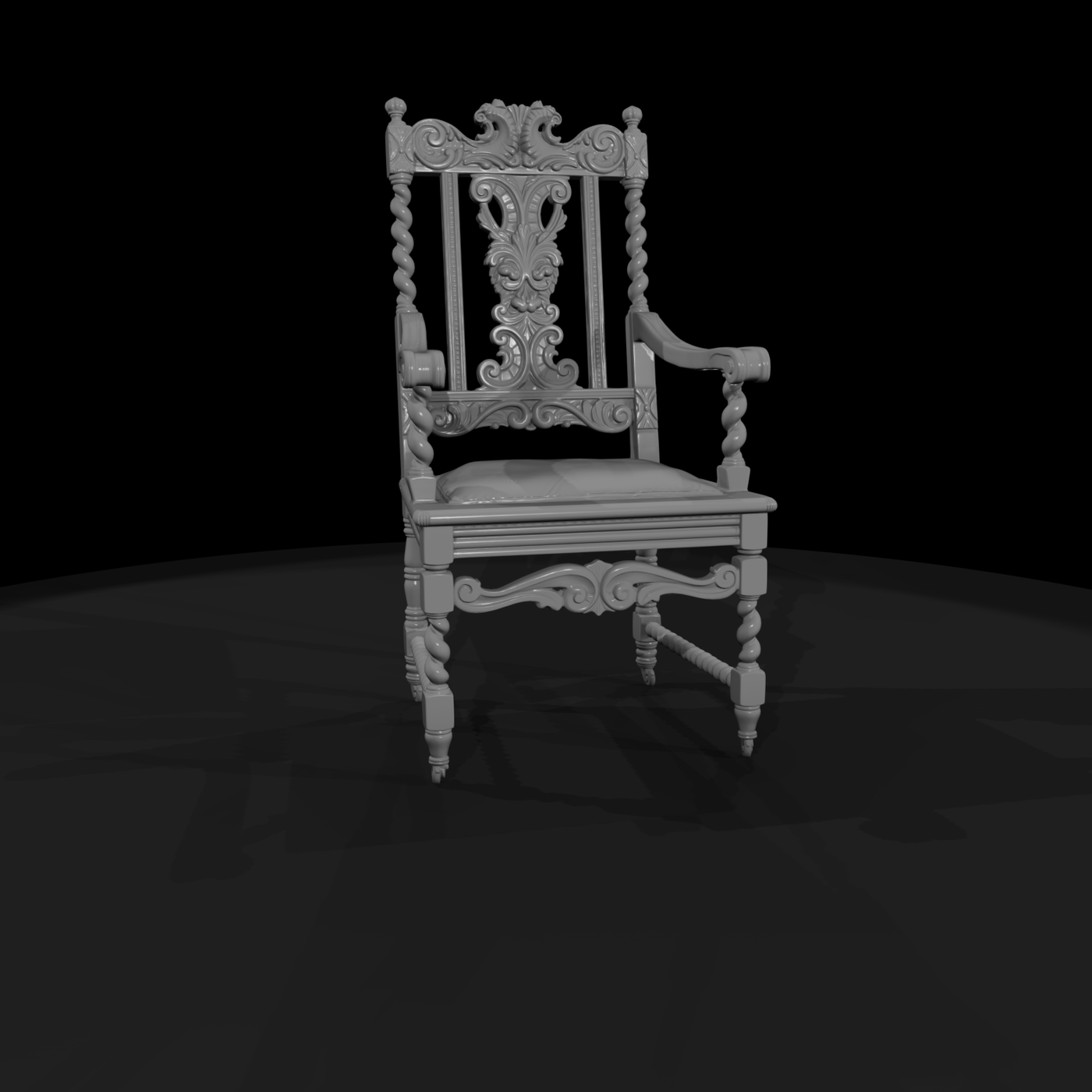 Victorian Carved Wooden Dining Chair
