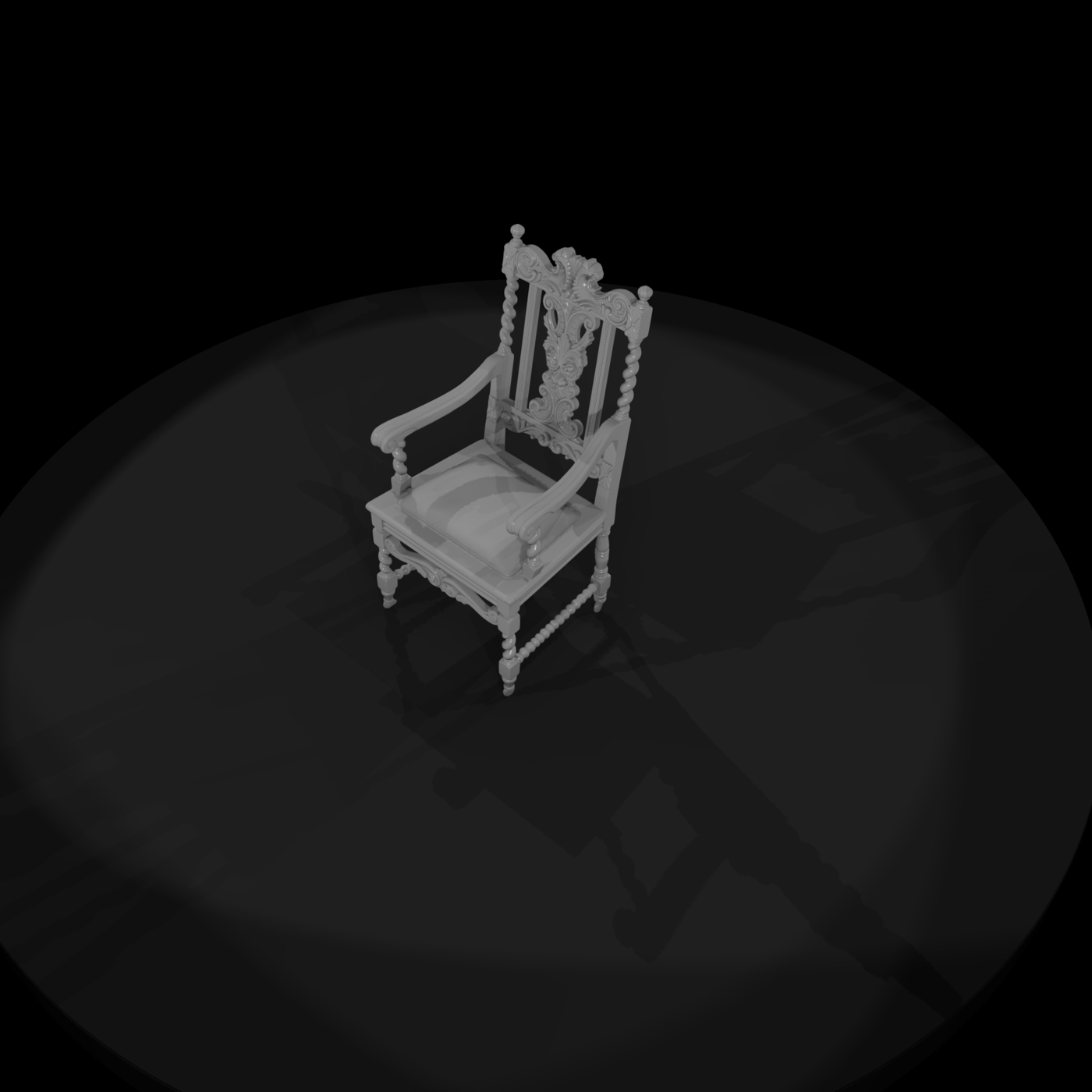 Victorian Carved Wooden Dining Chair