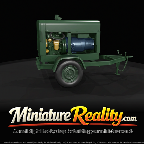 WWII-era military trailer, olive drab (1940s) — unknown military-type wheeled trailer