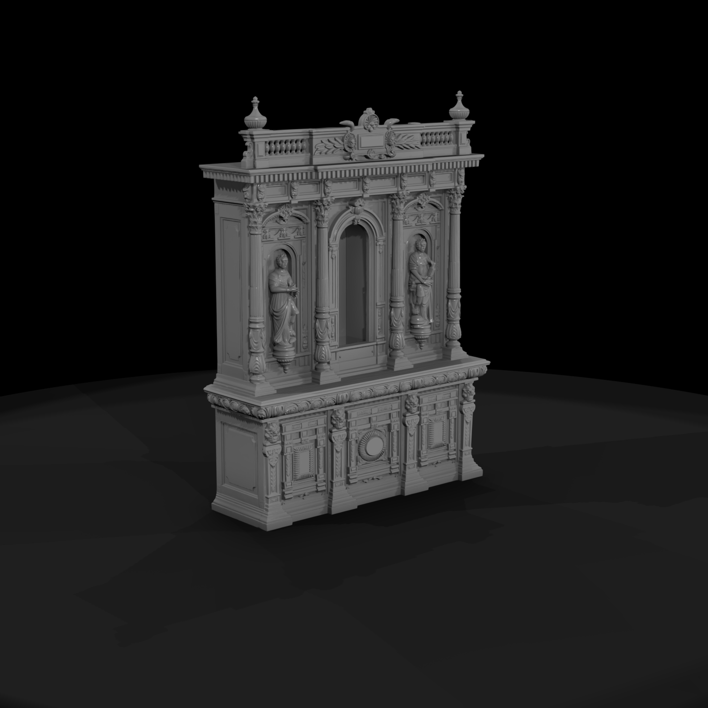 Victorian Ornate Carved Cabinet