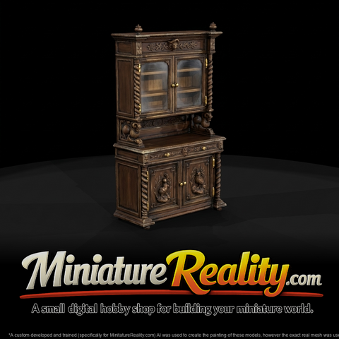 Victorian Carved Sideboard Hutch