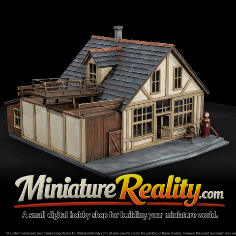 Gabled Storefront Facade Model