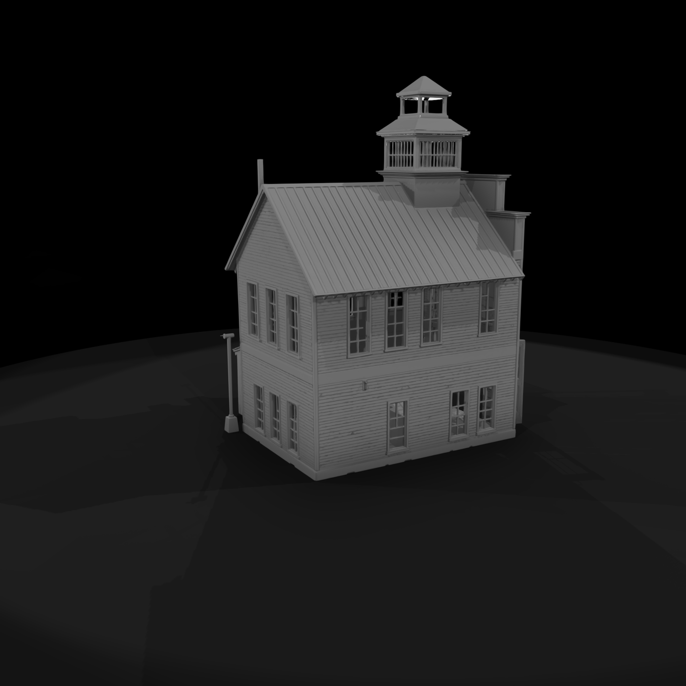 Two-Story Firehouse with Cupola