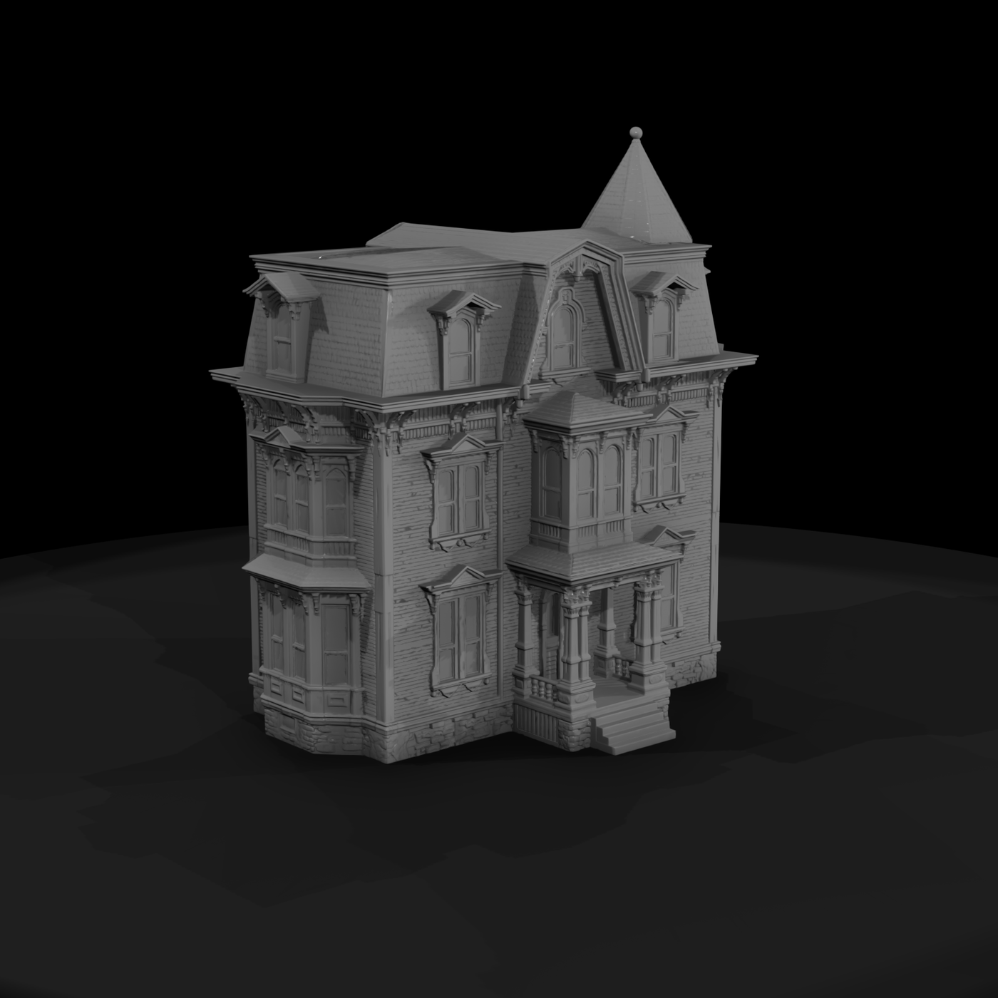 Victorian 3-Story House Facade