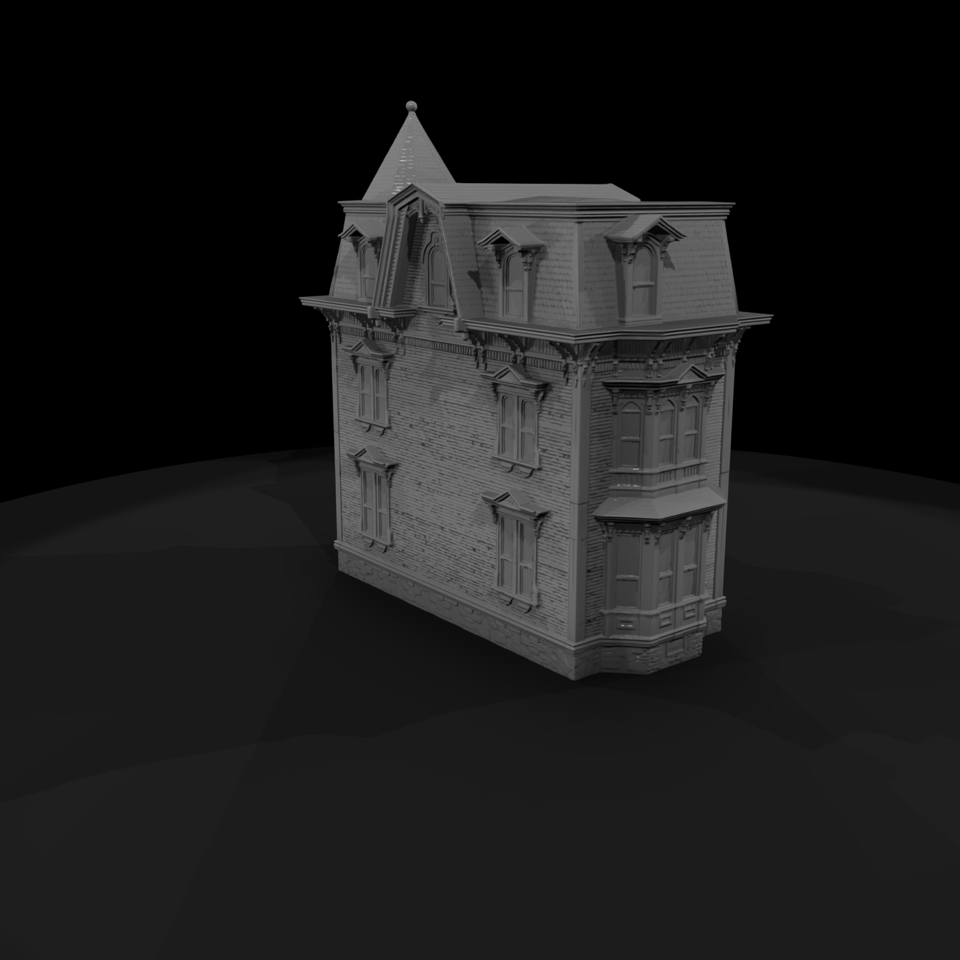 Victorian 3-Story House Facade