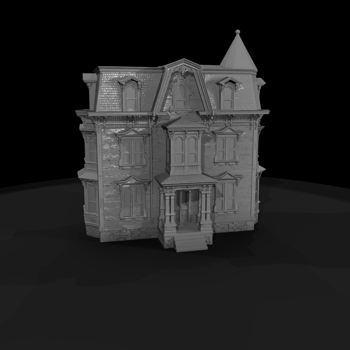 Victorian 3-Story House Facade