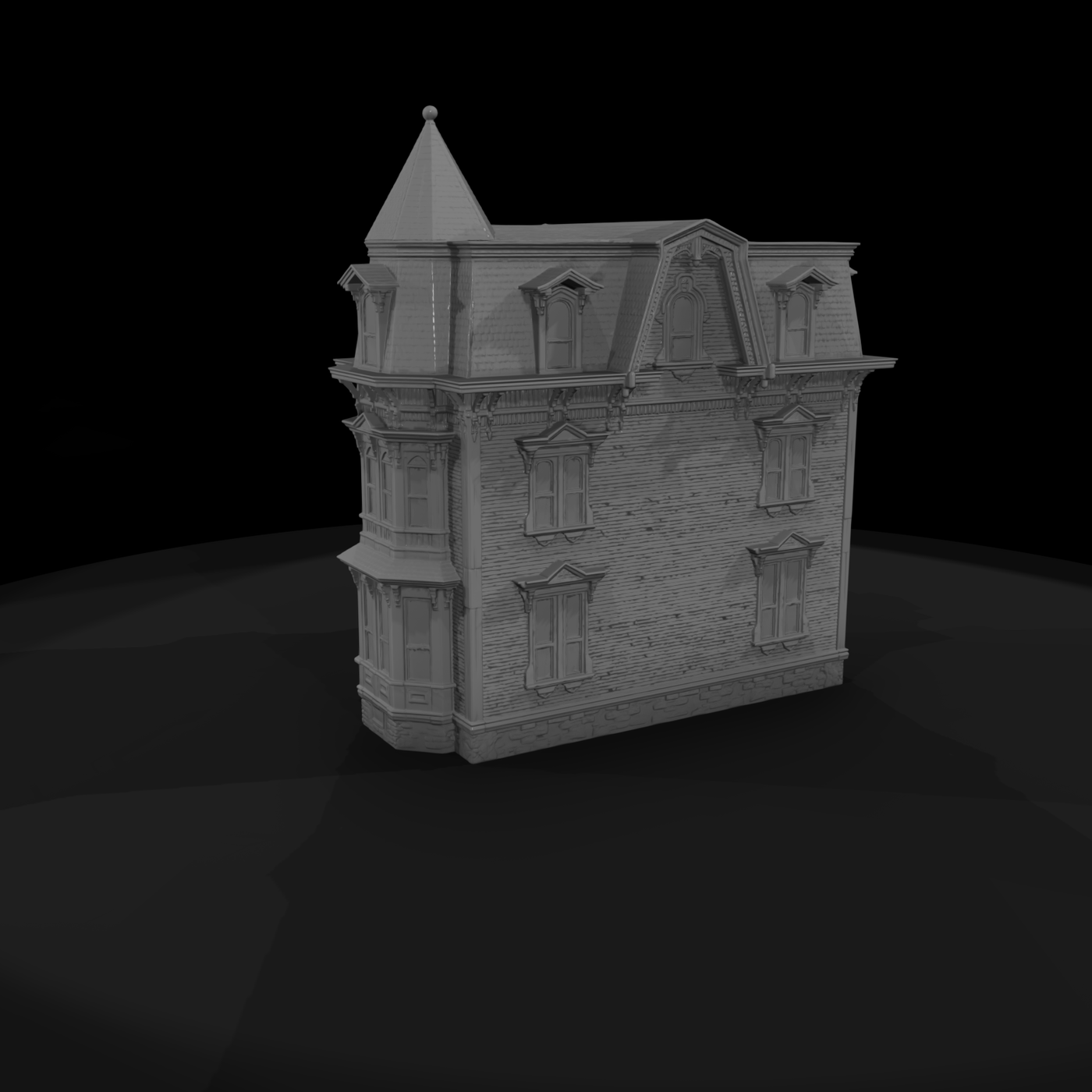 Victorian 3-Story House Facade