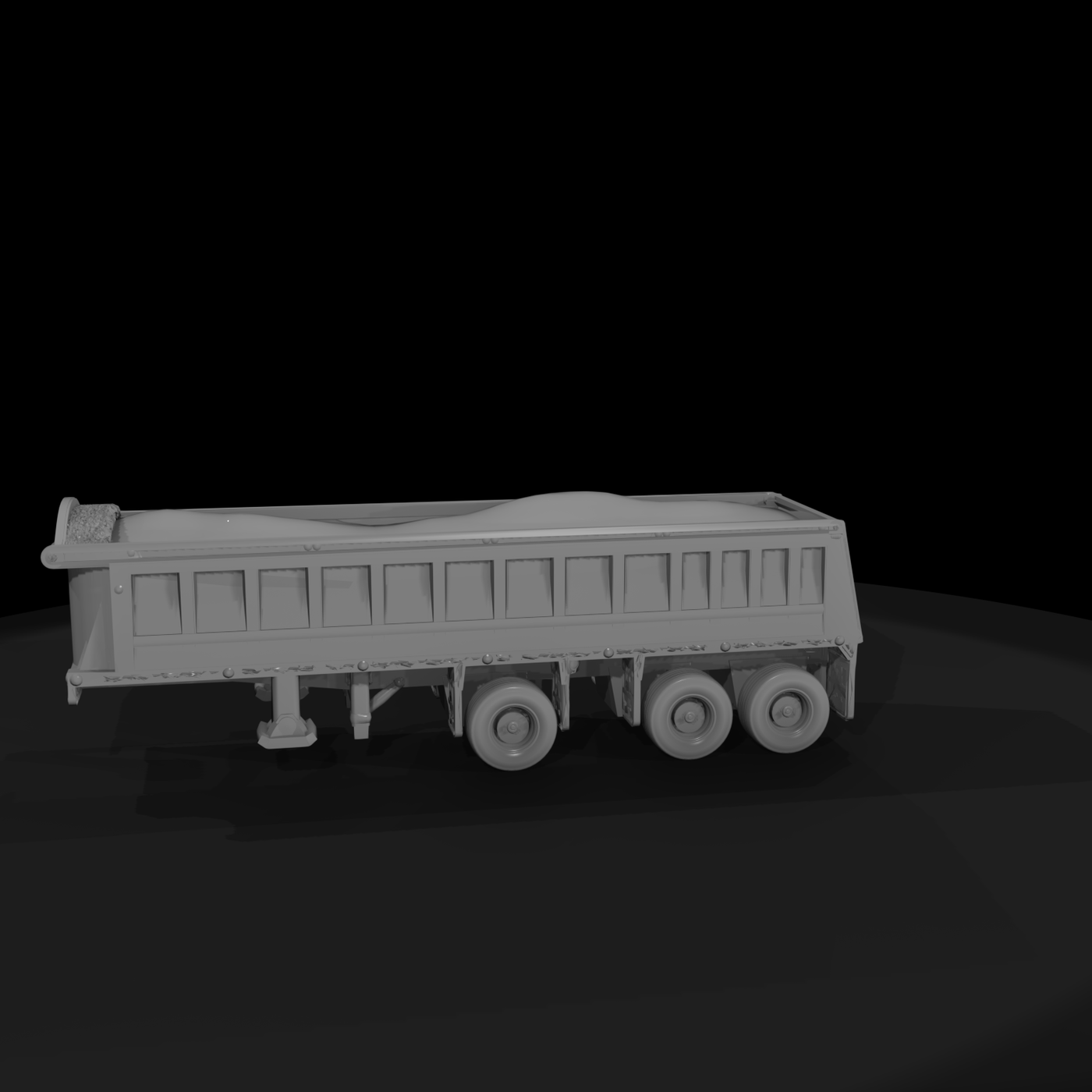3axle covered dump