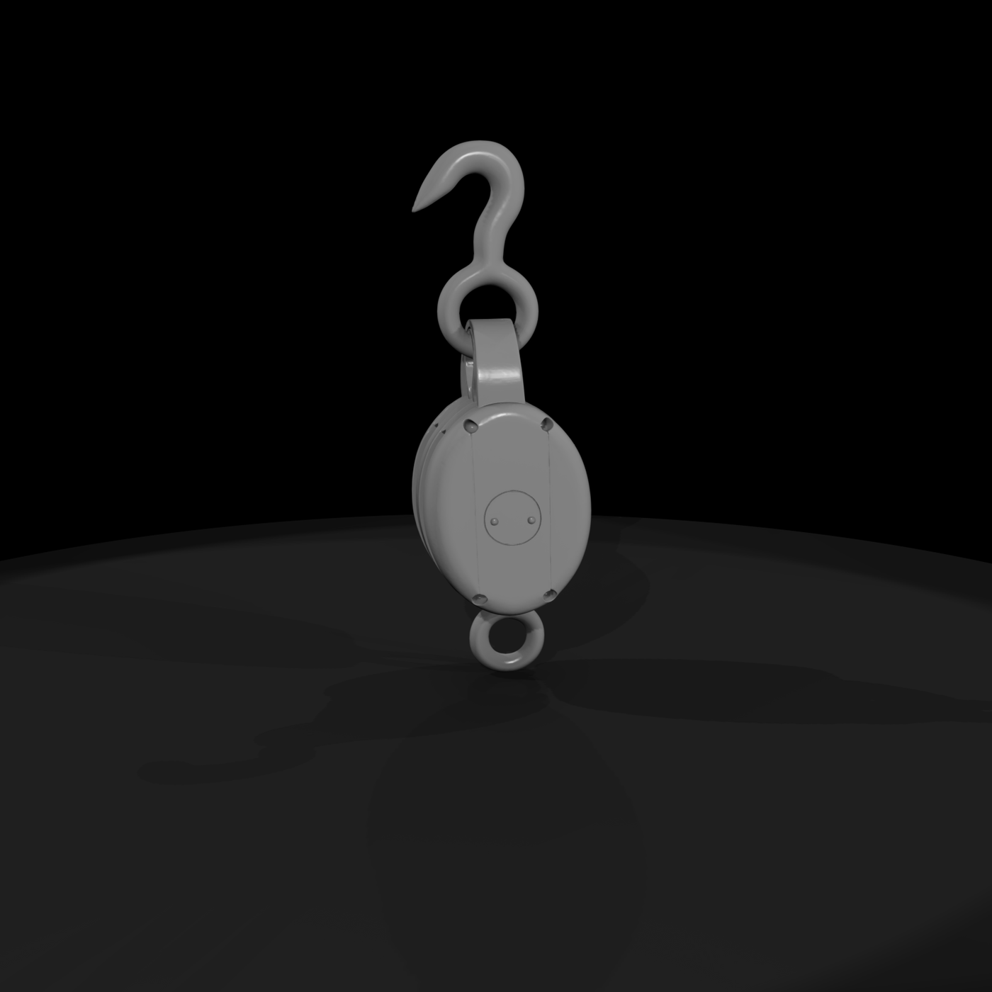 3D-Printable Double-Sheave Pulley Block with Swivel Hook