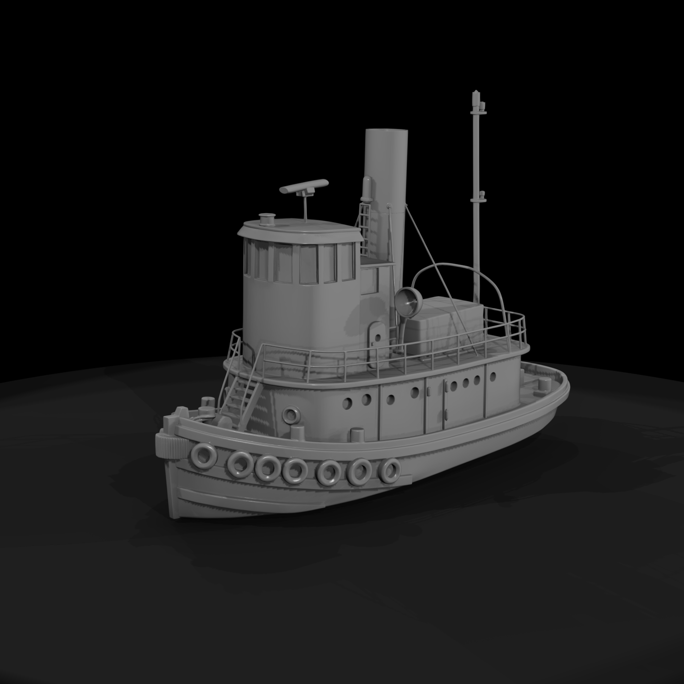 Tugboat Hull & Wheelhouse