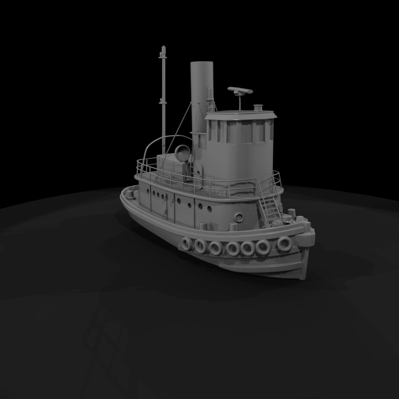 Tugboat Hull & Wheelhouse
