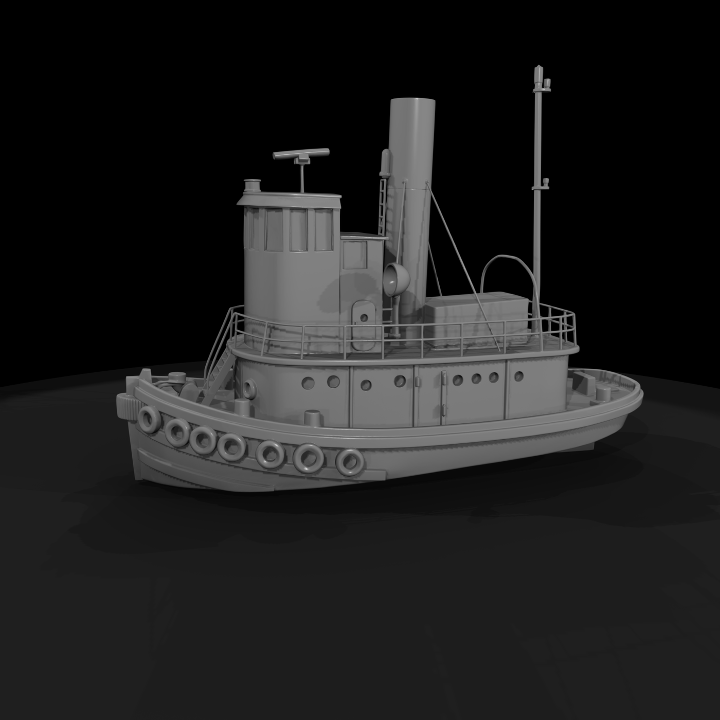 Tugboat Hull & Wheelhouse