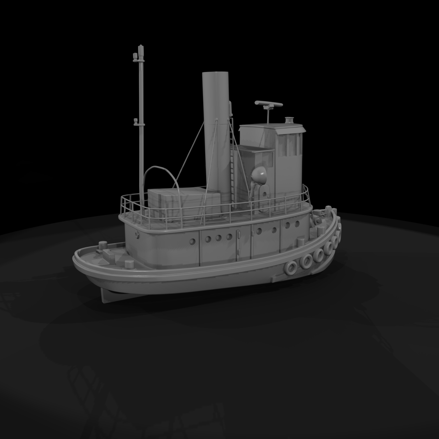 Tugboat Hull & Wheelhouse