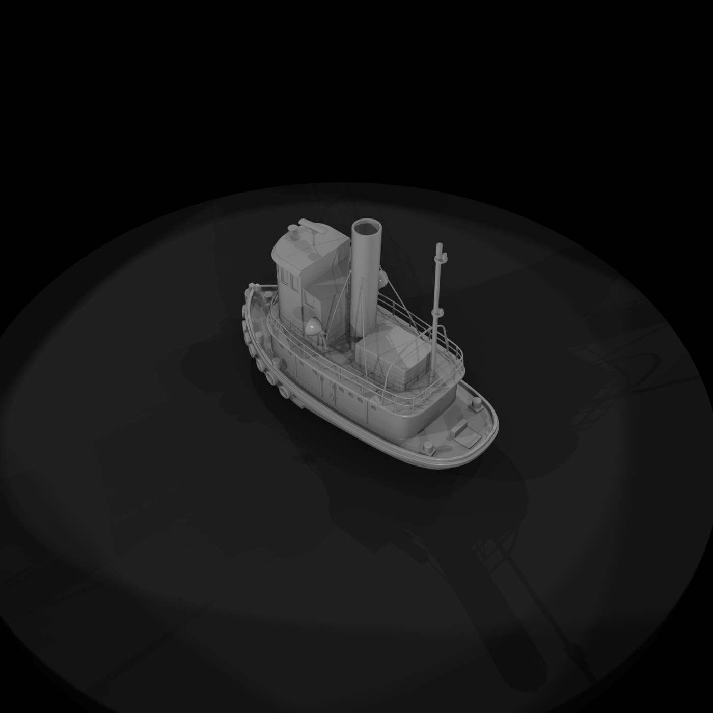 Tugboat Hull & Wheelhouse