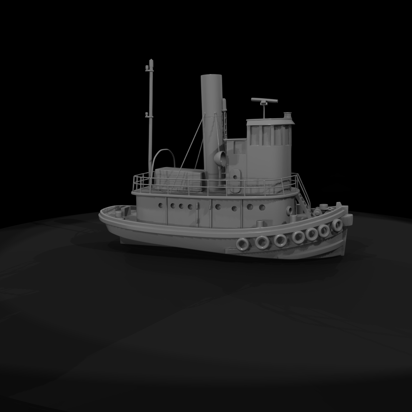 Tugboat Hull & Wheelhouse
