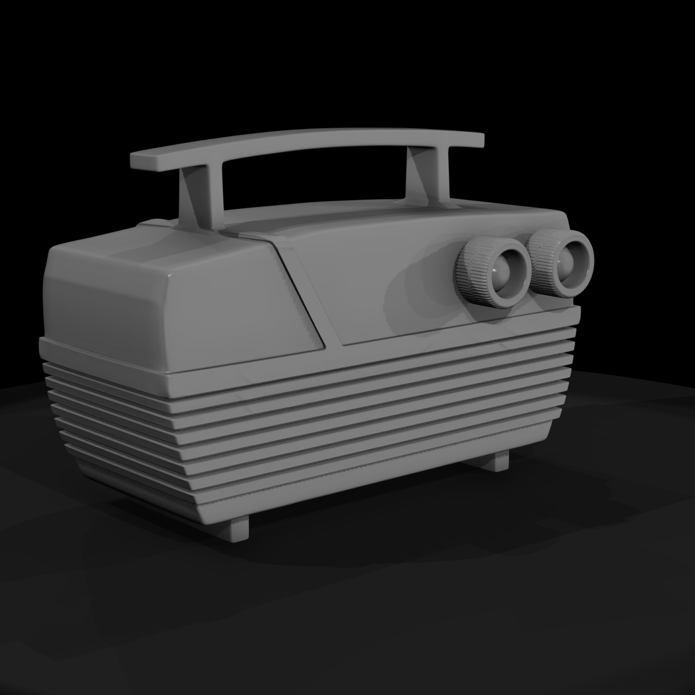 1960s Ribbed Radio Enclosure