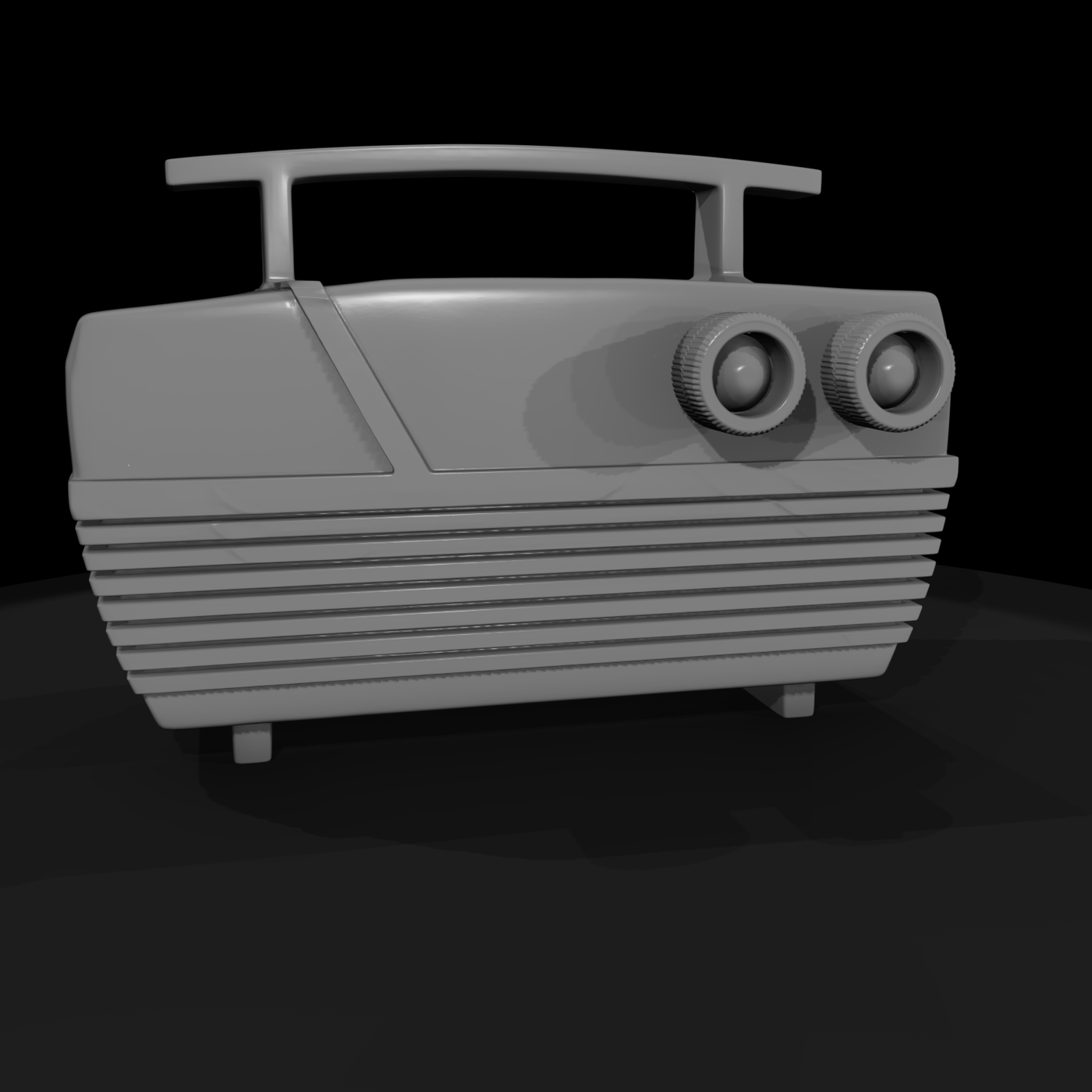 1960s Ribbed Radio Enclosure