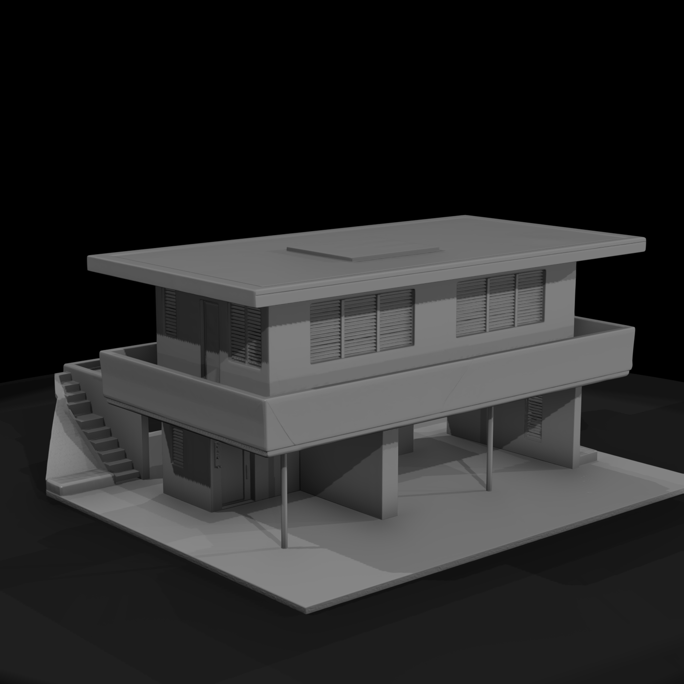 Motel Canopy Facade with 3 Car Bays