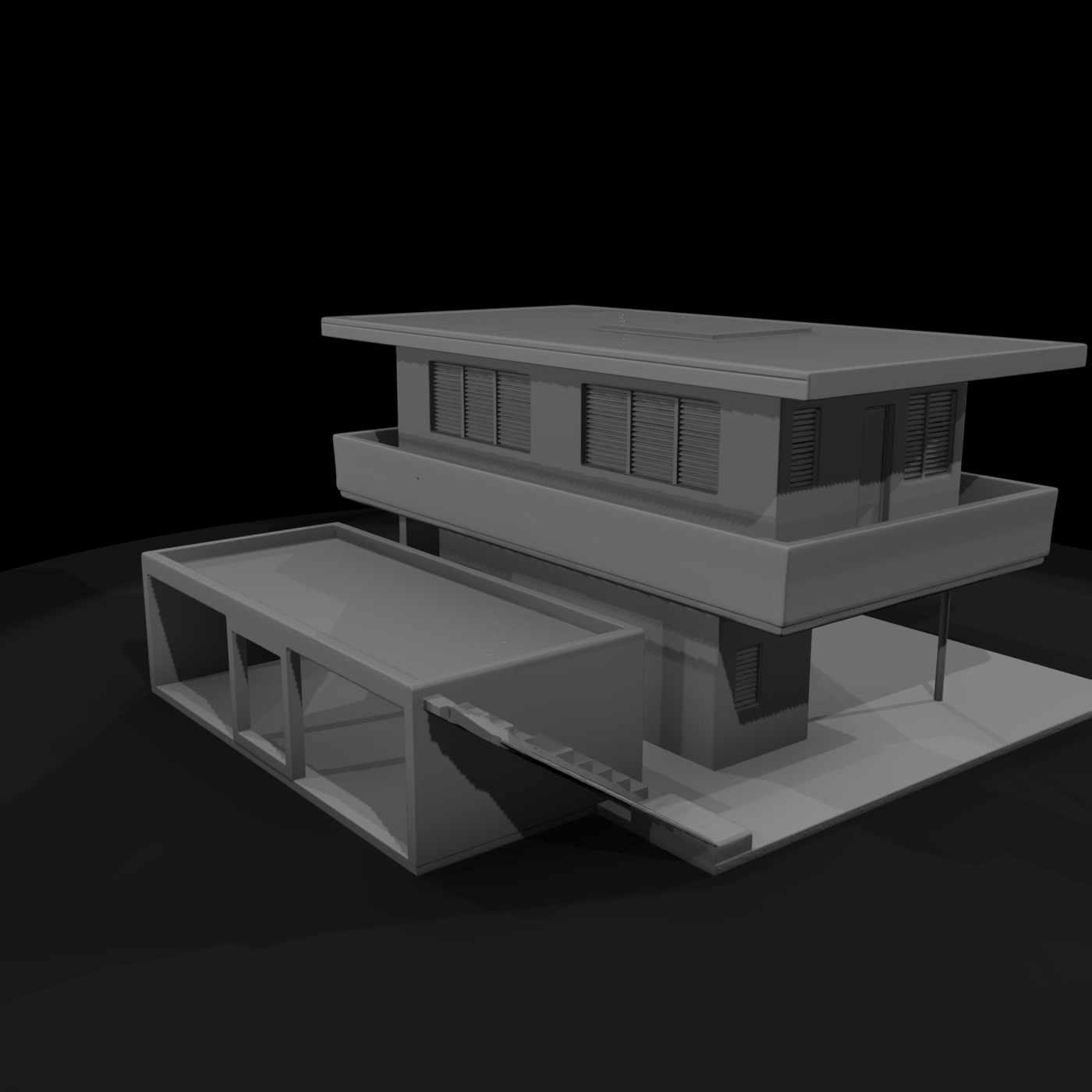 Motel Canopy Facade with 3 Car Bays