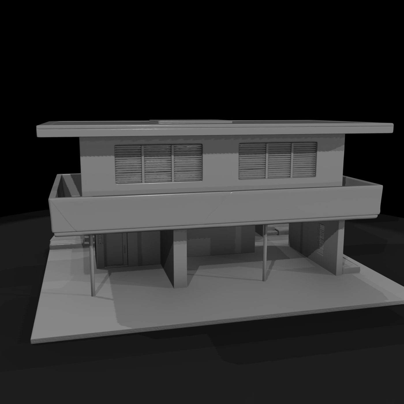 Motel Canopy Facade with 3 Car Bays
