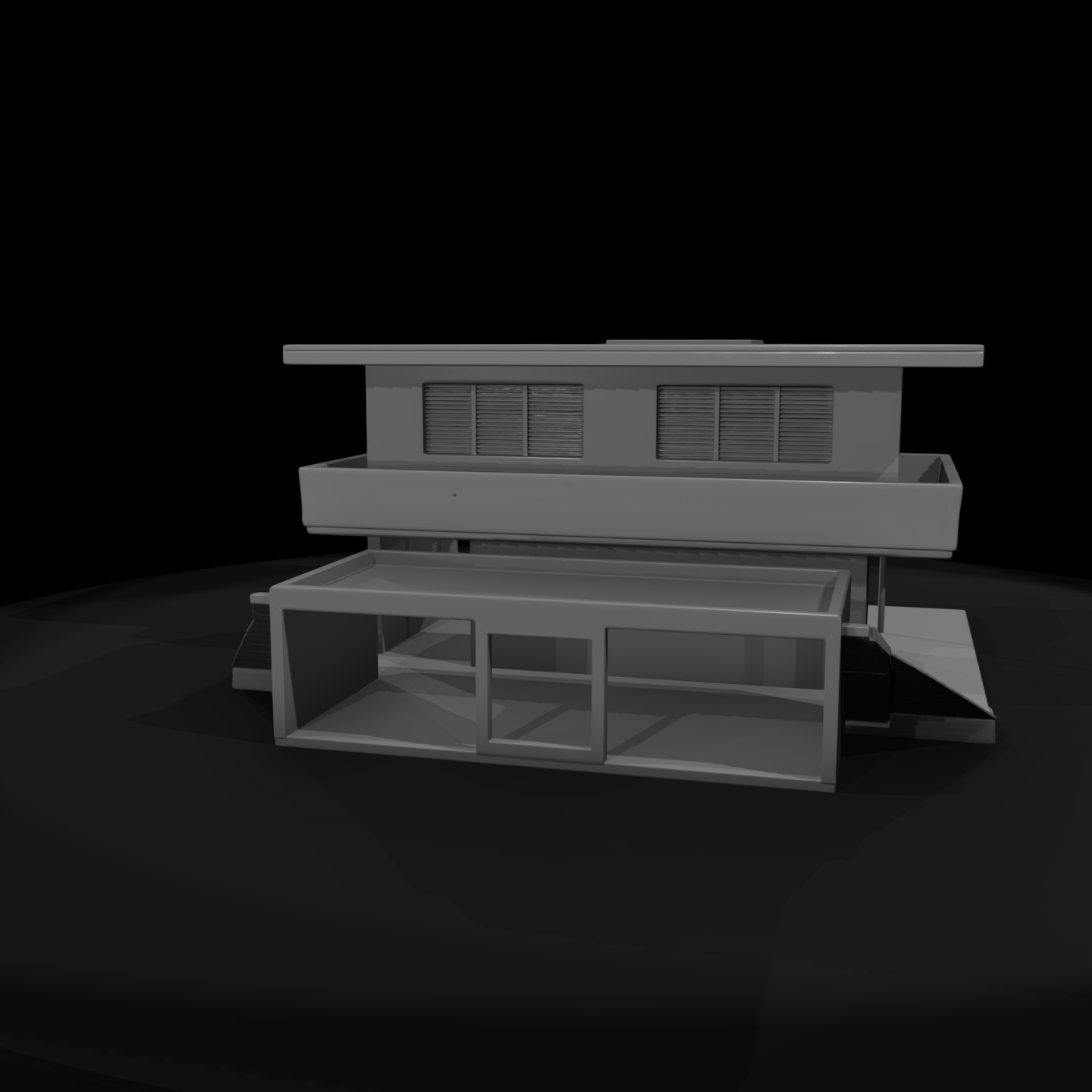 Motel Canopy Facade with 3 Car Bays
