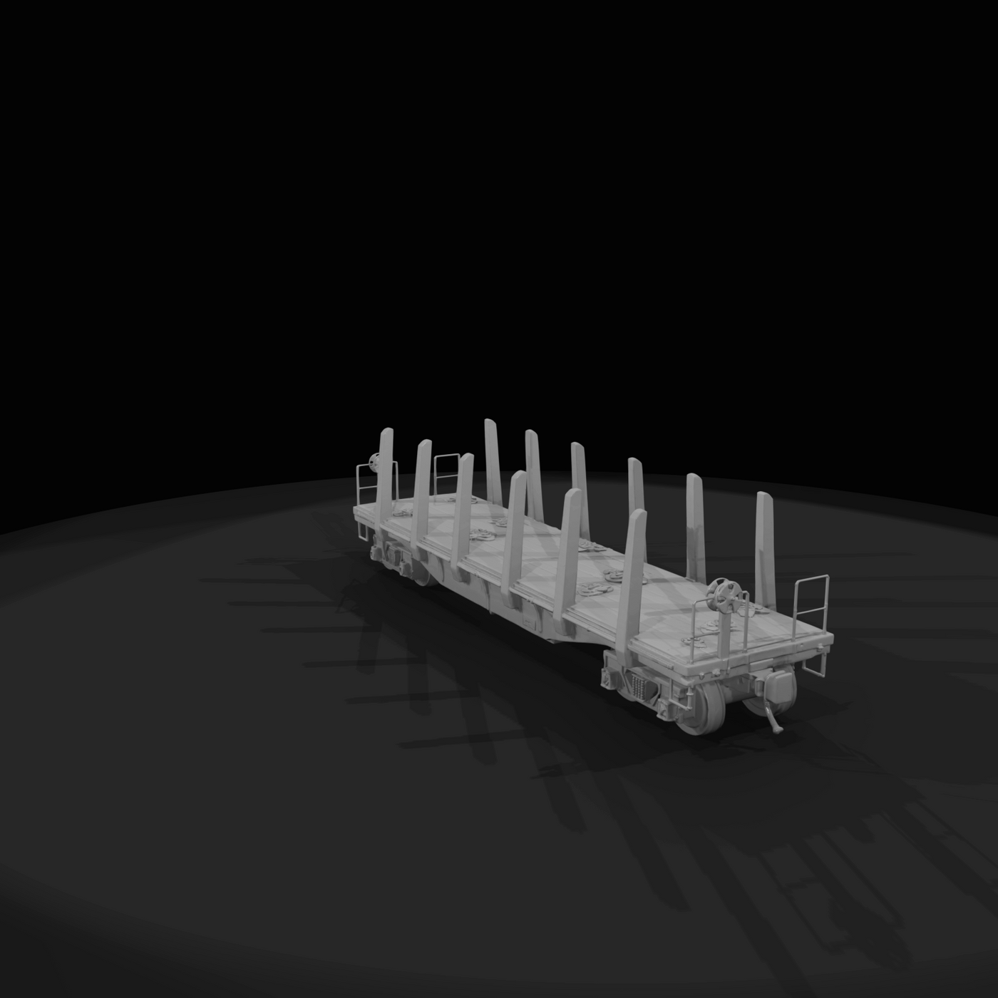 Old Train Flat Car - Static
