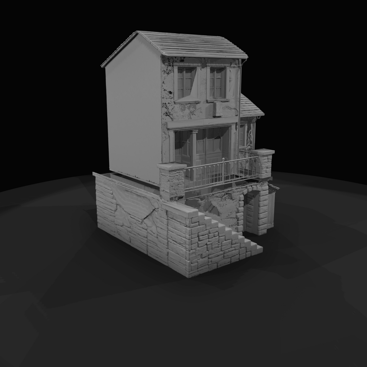 residential house (two-story townhouse or small house)