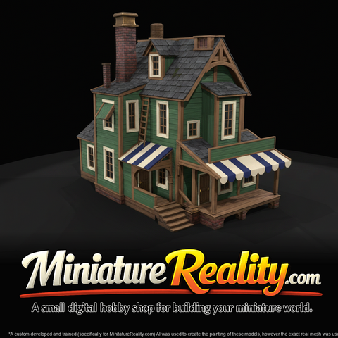 Stylized Two Story House Shop (Late 19th / early 20th century)