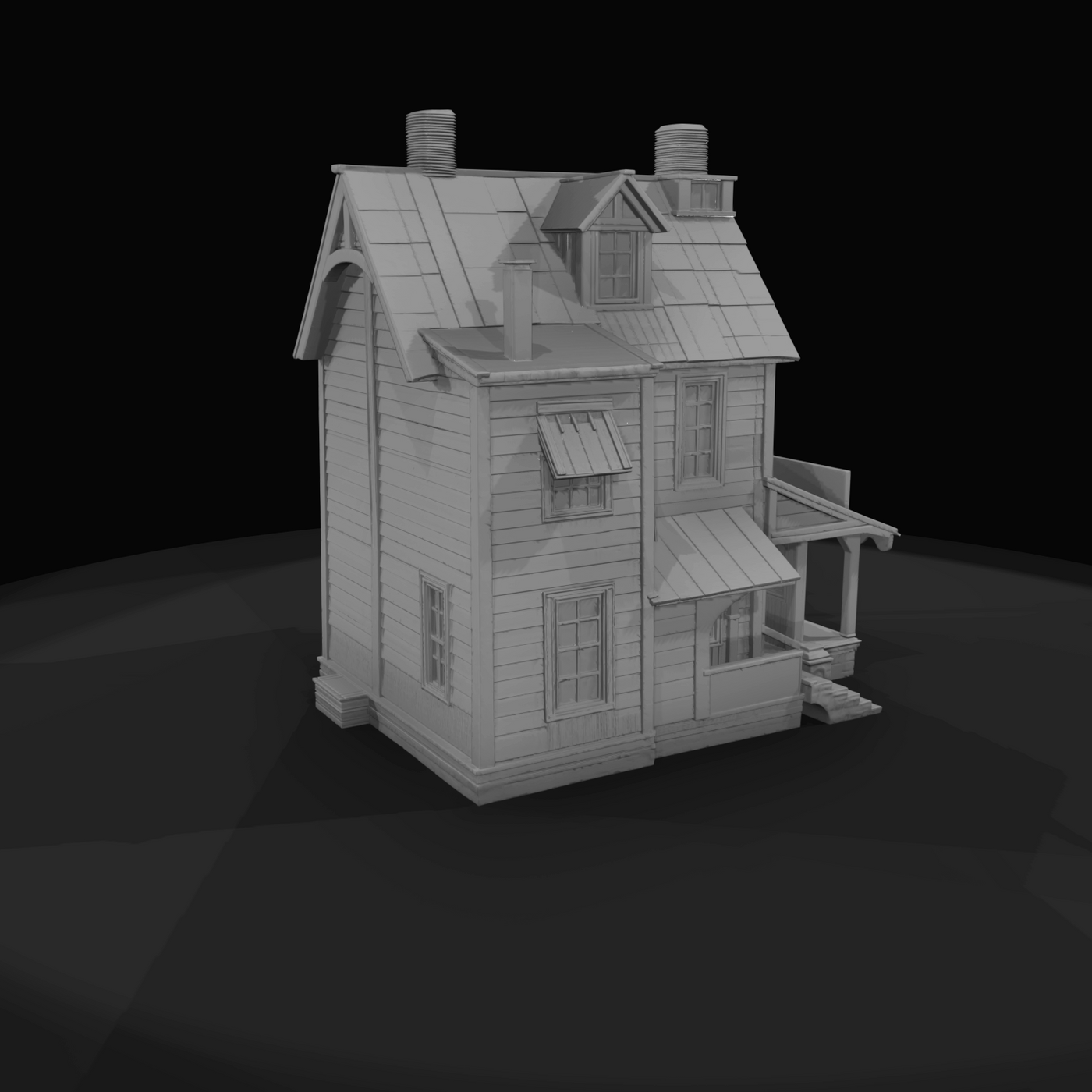 Stylized Two Story House Shop (Late 19th / early 20th century)