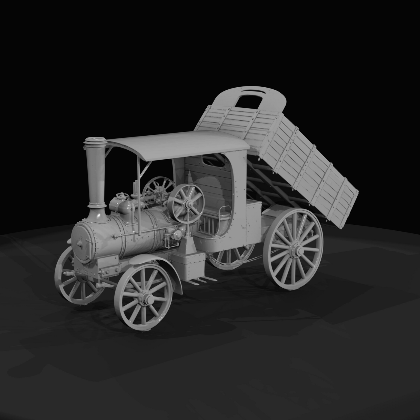 Steam Powered Logging Wagon Steam Wagon Tractor (1910s)