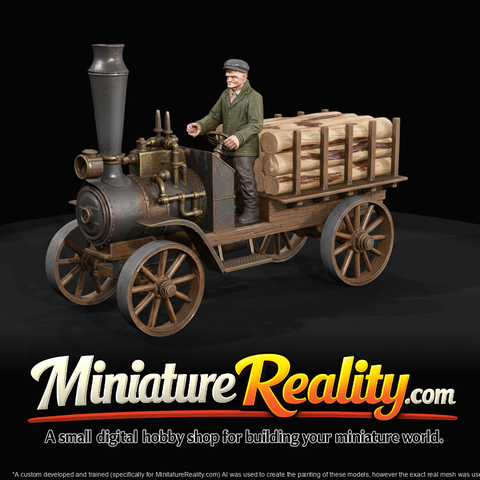 Steam Logging truck with driver