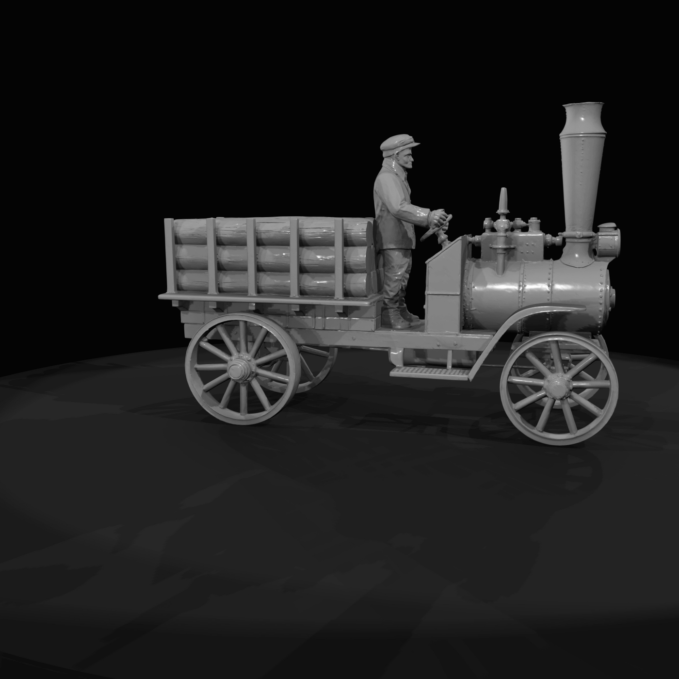 Steam Powered Logging Wagon Steam Wagon Tractor (1910s)
