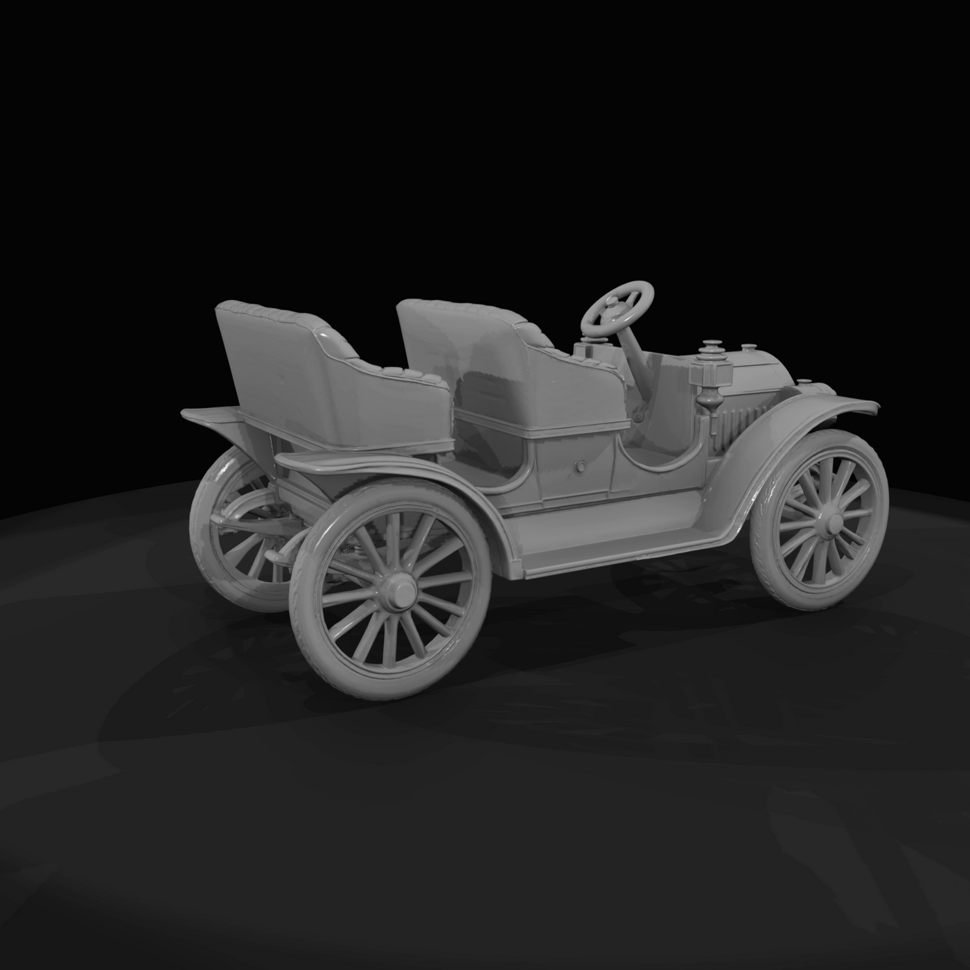 Early 1900s brass-era touring car