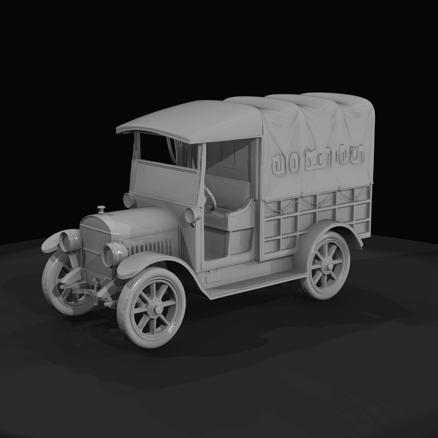 1910's Canvas Covered Delivery Truck