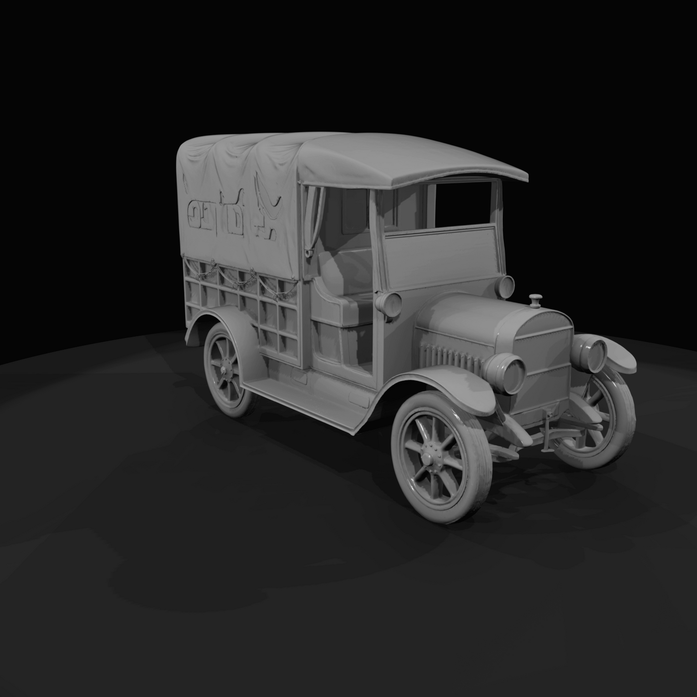 1910's Canvas Covered Delivery Truck