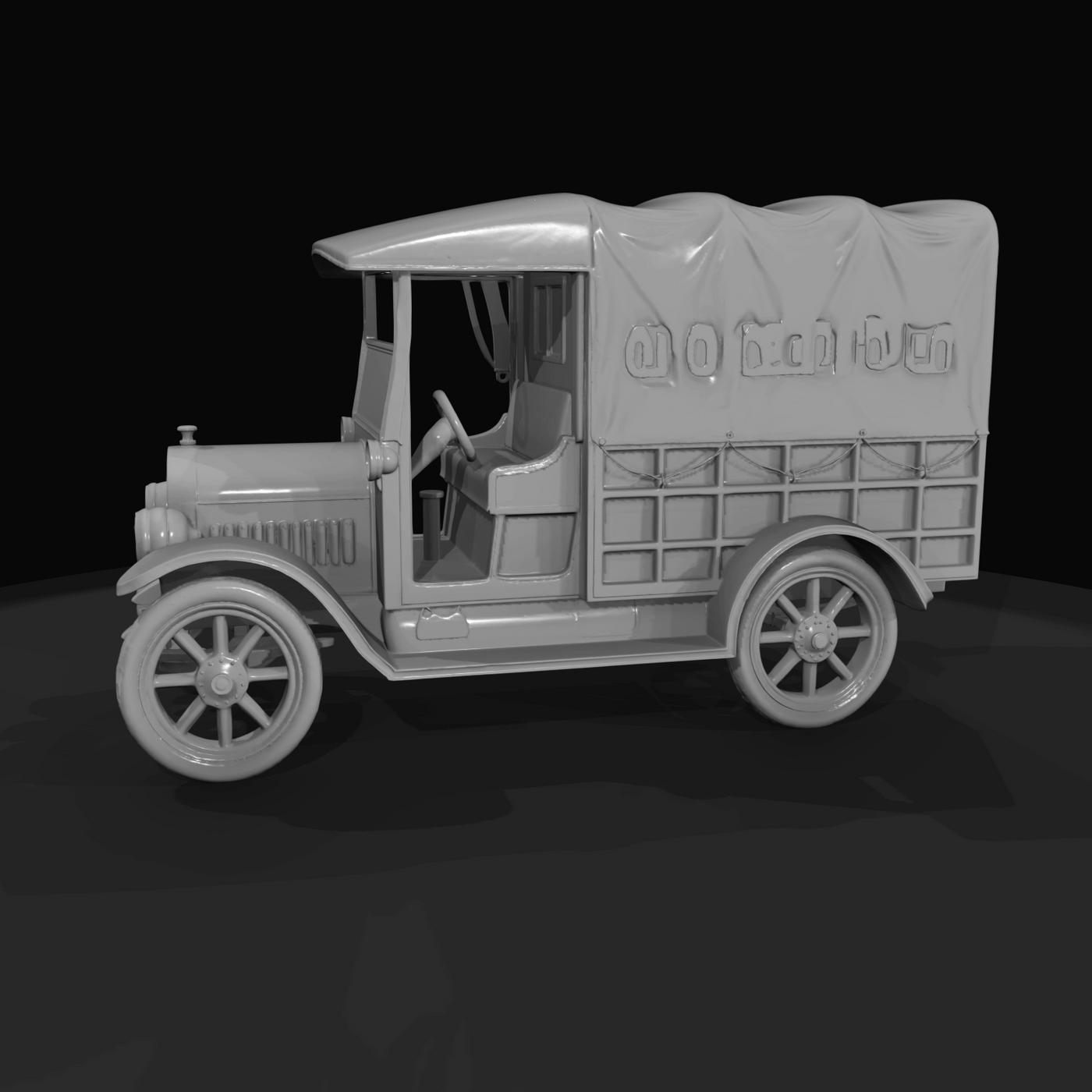 1910's Canvas Covered Delivery Truck
