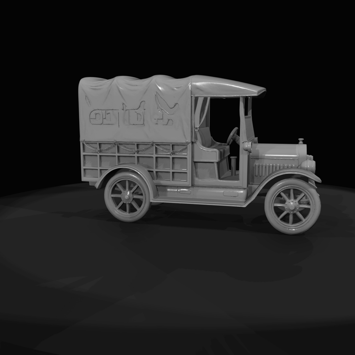 1910's Canvas Covered Delivery Truck