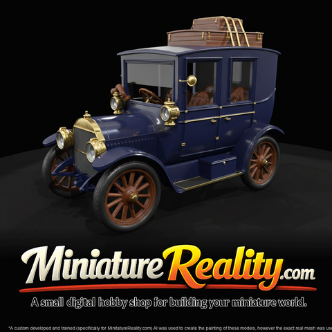 1910s Small covered sedan with luggage