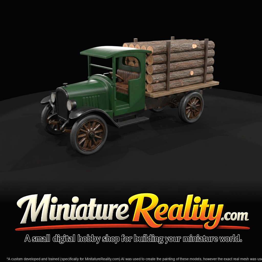 Vintage Flatbed Log Truck (1920s)