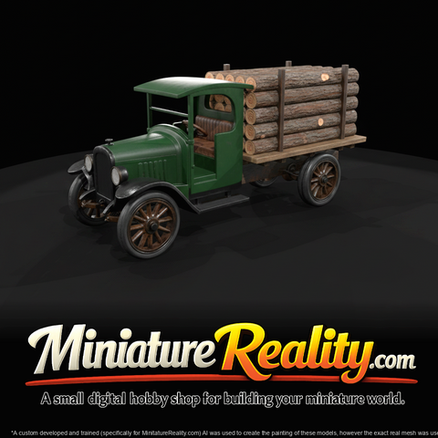 Vintage Flatbed Log Truck (1920s)
