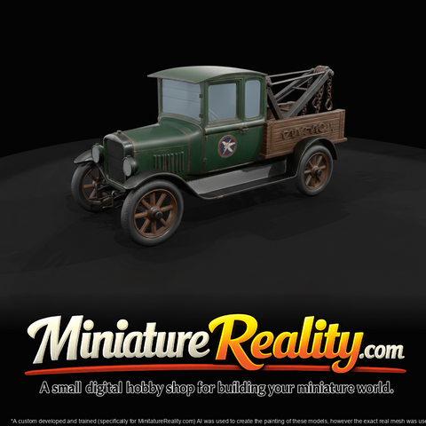 vintage tow truck / antique wrecker (Model T–era style)