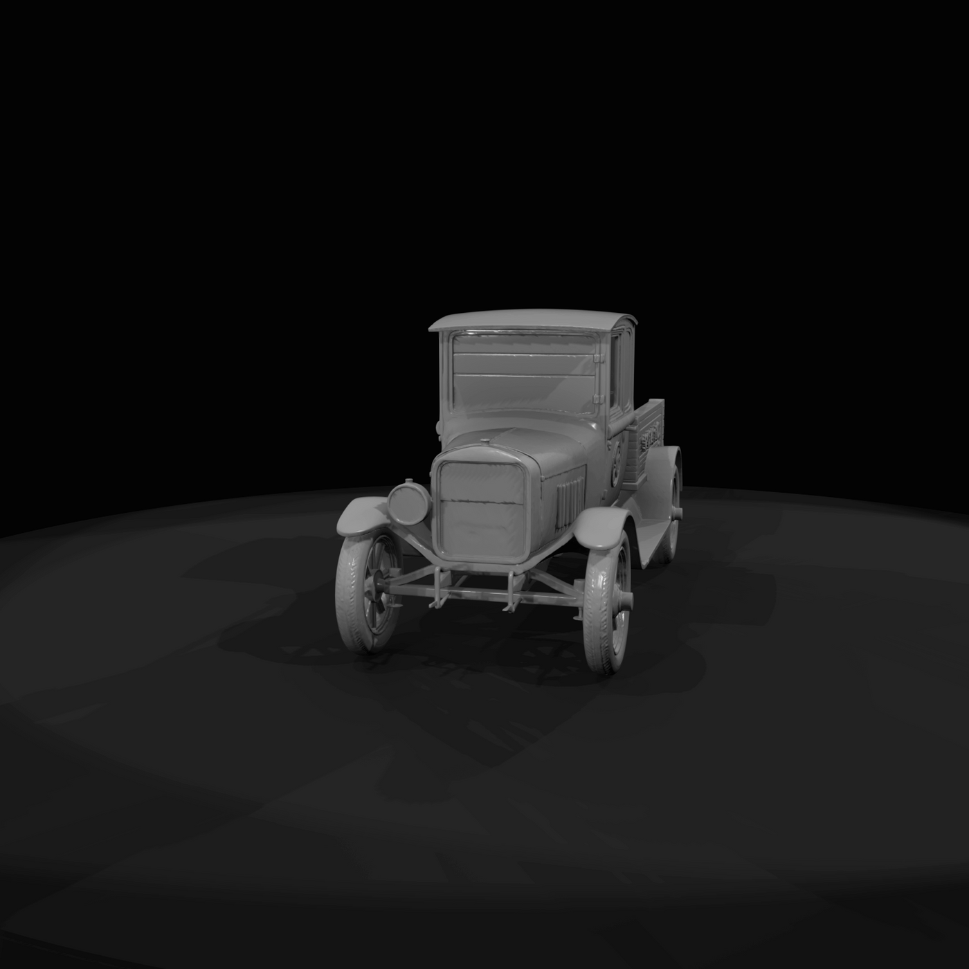Model-T-era style tow truck / light pickup wrecker (1920s aesthetic)