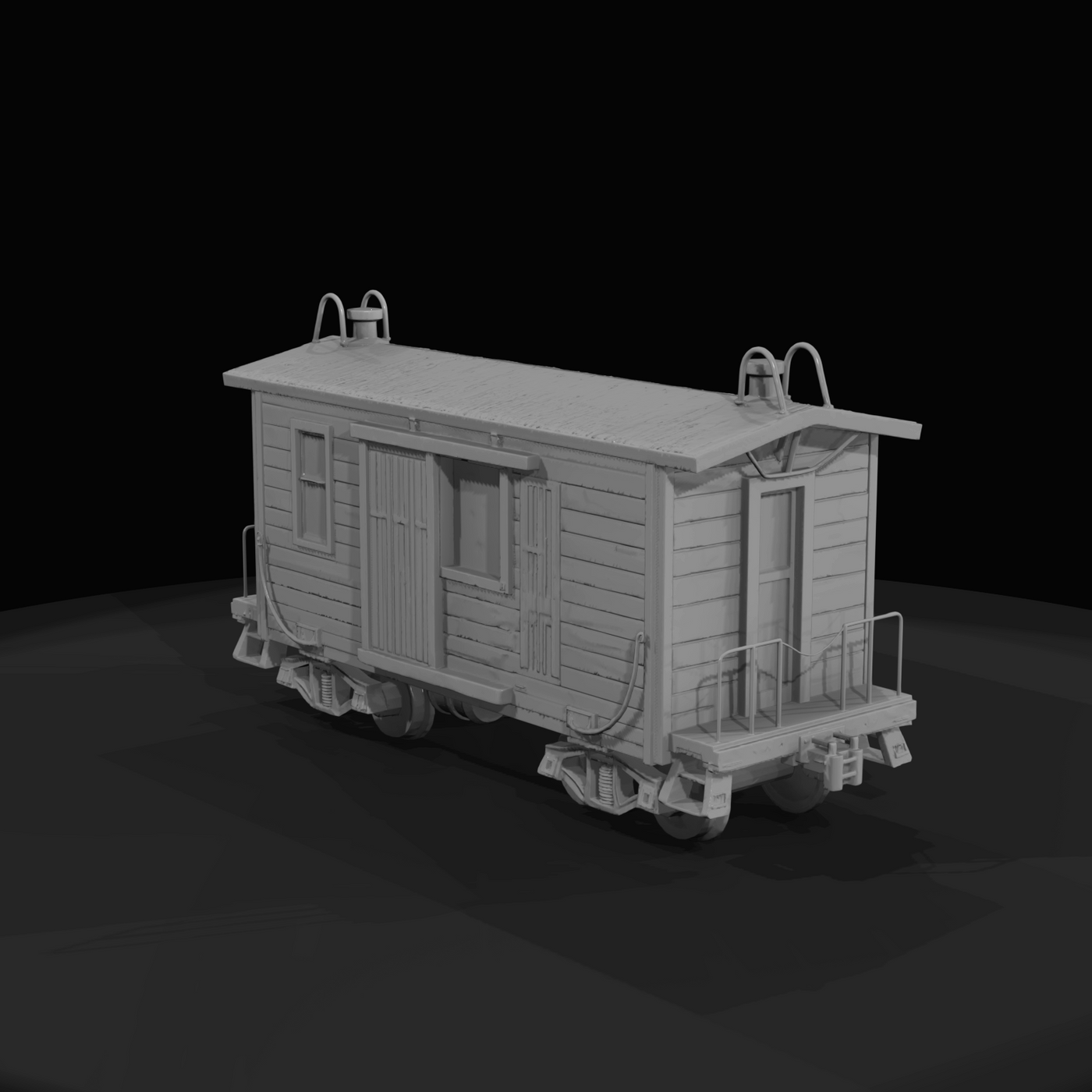 Early Wood Work Caboose static
