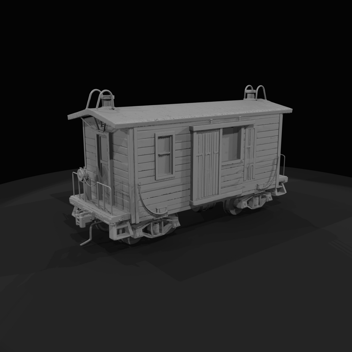Early Wood Work Caboose static