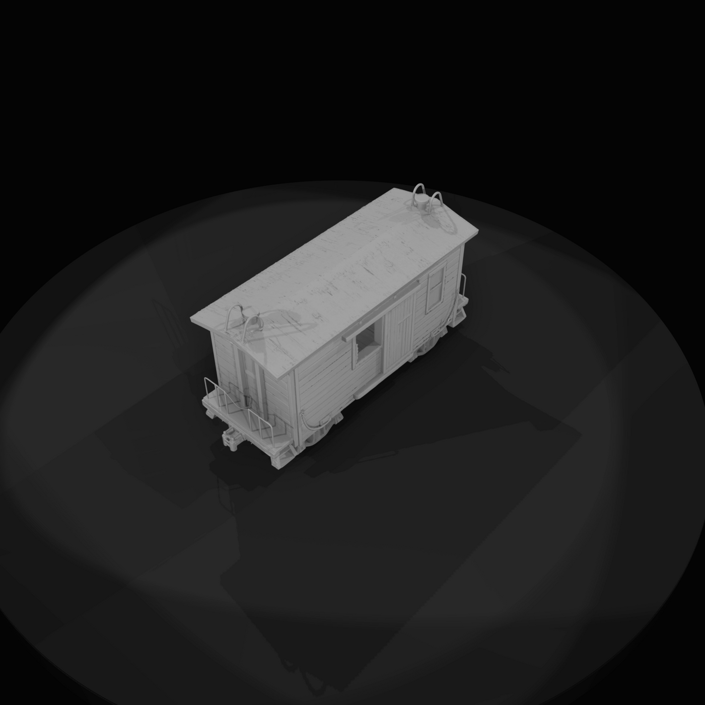 Early Wood Work Caboose static