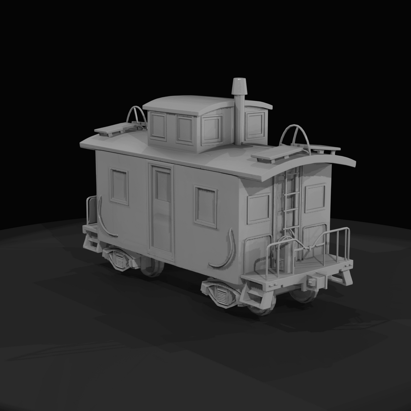 railroad caboose (scale model)