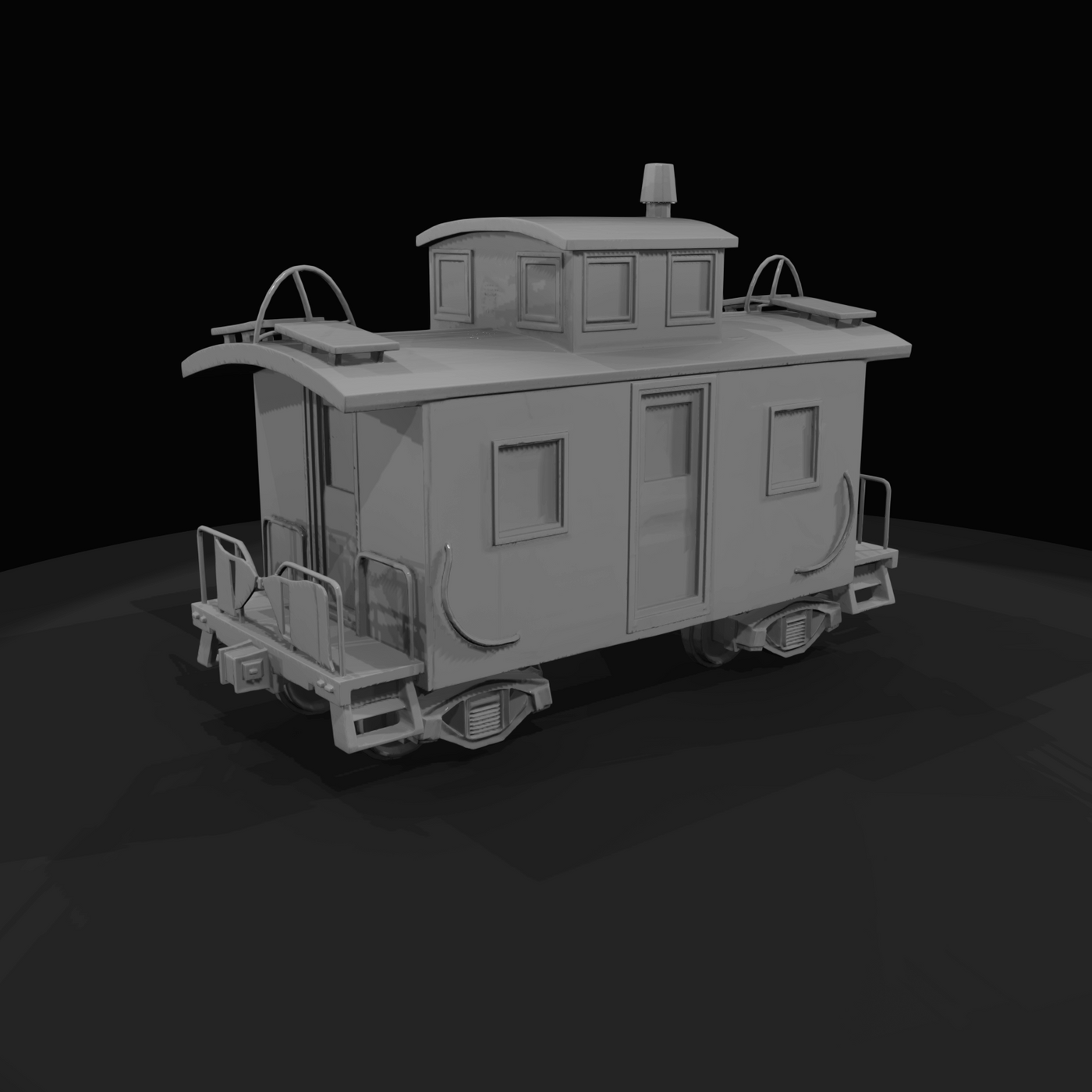 railroad caboose (scale model)