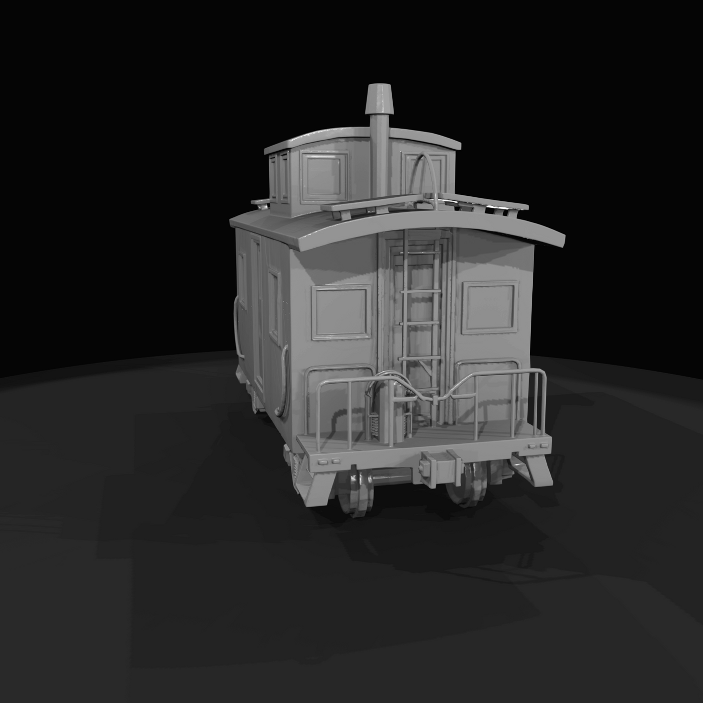 railroad caboose (scale model)
