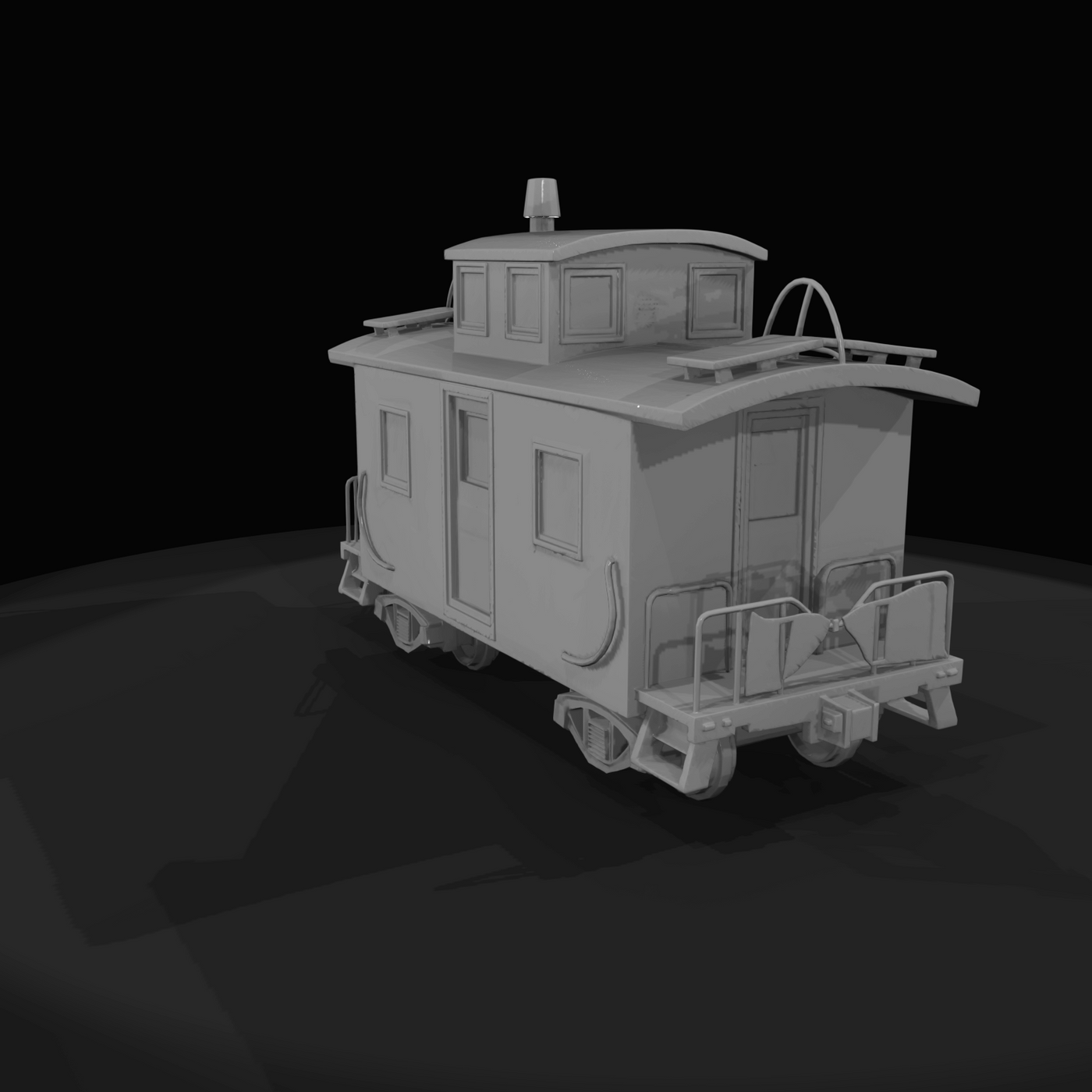 railroad caboose (scale model)